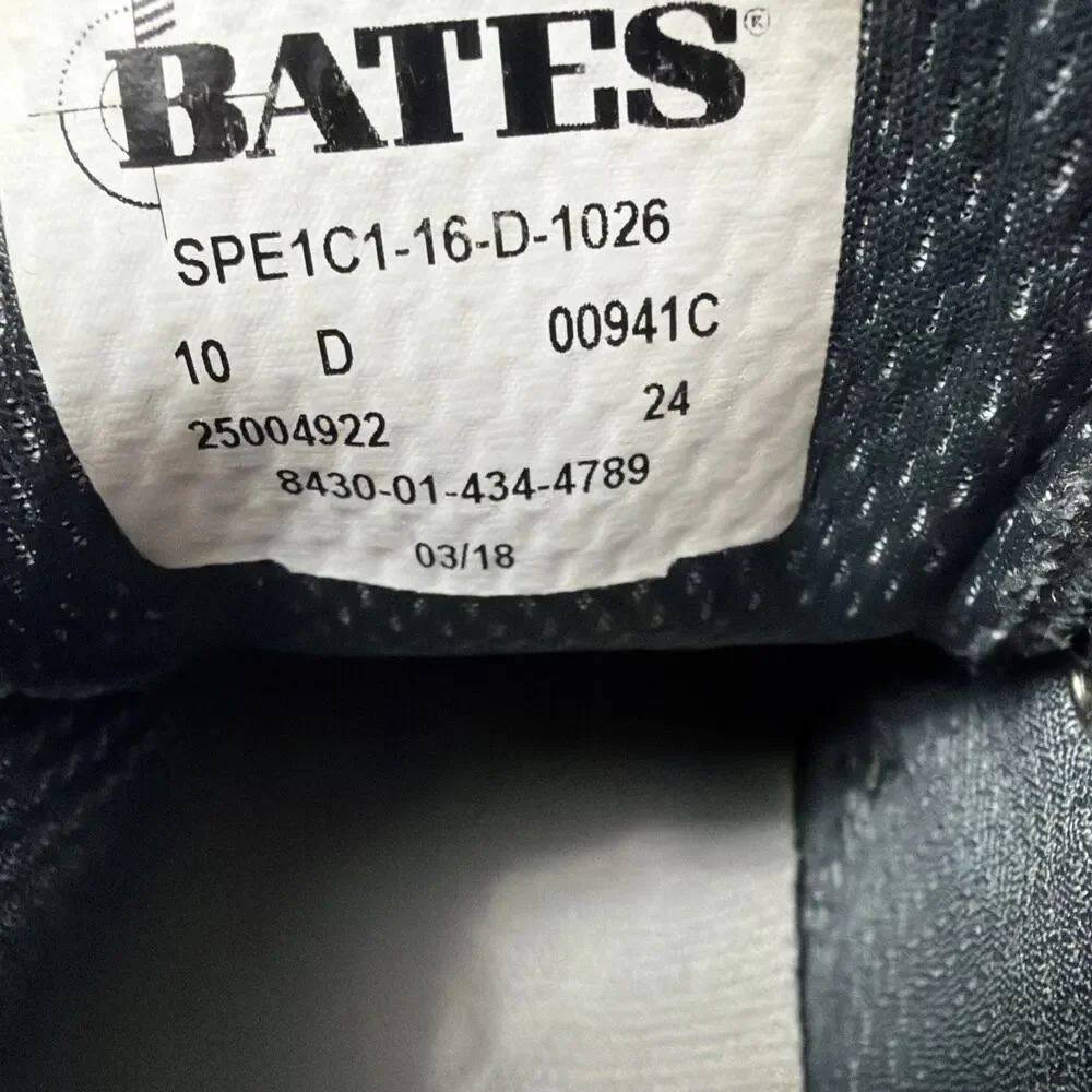 Men’s Bates High Gloss Shiny Black Uniform Oxford Dress Shoes - Size 10D